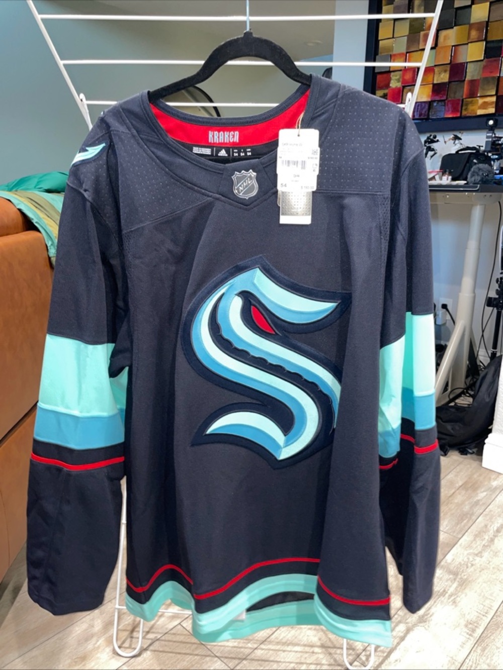Adidas Authentic Seattle Kraken Alternate NHL Jersey - Blue with Teal Accent